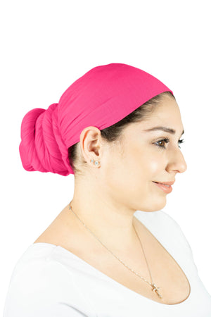 Hot Pink - Women Soft Stretch HeadWrap Turban