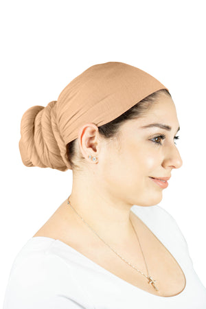 Desert Brown - Women Soft Stretch HeadWrap Turban