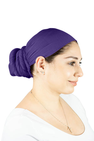 Purple - Women Soft Stretch HeadWrap Turban