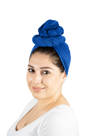 Royal Blue - Women Soft Stretch HeadWrap Turban