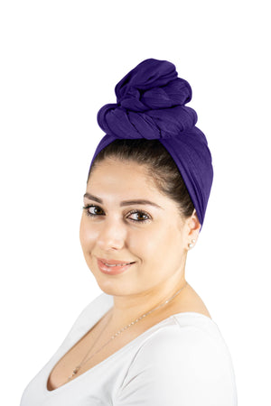 Purple - Women Soft Stretch HeadWrap Turban