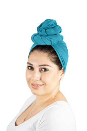 Teal - Women Soft Stretch HeadWrap Turban