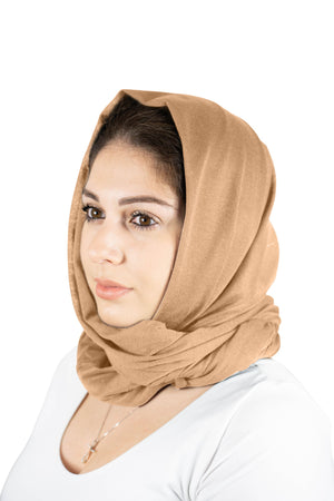 Desert Brown - Women Soft Stretch HeadWrap Turban