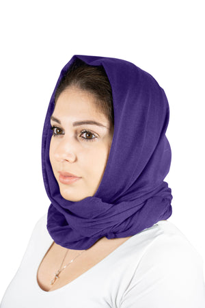 Purple - Women Soft Stretch HeadWrap Turban