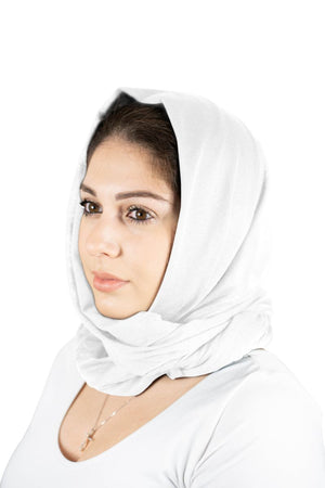 White - Women Soft Stretch HeadWrap Turban – Rosemade
