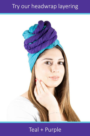 Purple - Women Soft Stretch HeadWrap Turban