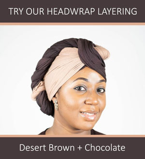 Chocolate Brown - Women Soft Stretch HeadWrap Turban